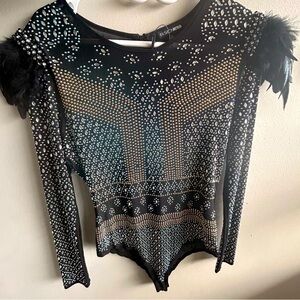 Fashion Nova, Very unique, Beautiful Sparkly bodysuit, size XL, New with tags